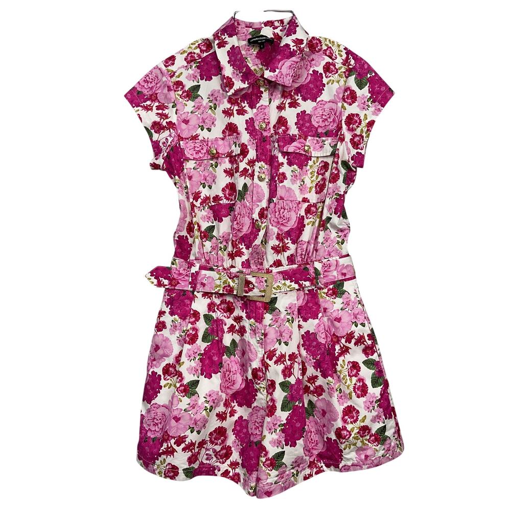Generation Love Floral Fuchsia Morgan Romper Size 8 - Picture 2 of 5
